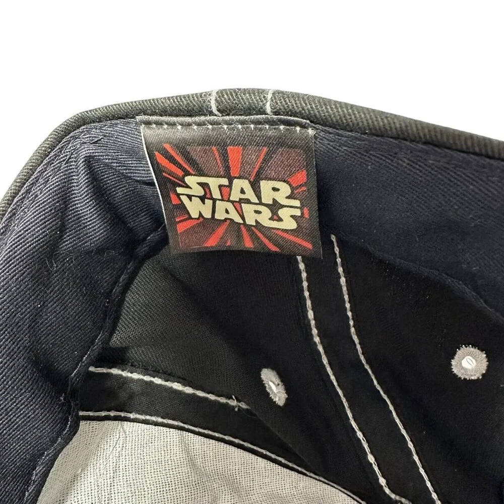 Vintage 90’s Star Wars Episode 1 Black Hook & Loop Hat Cap Size Boys 8-20 - Picture 6 of 7